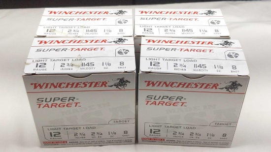 Winchester 100 12 Ga 2 3/4" 1-1/8oz 8 Shot Super-Target