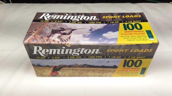Remington 100 Round Sport 12 Ga 2-3/4" 1-1/8 oz 7-1/2 Shot
