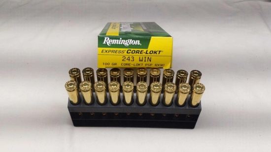 Remington 243 Win Express Cor-Lokt PSP 100gr 20 Rounds