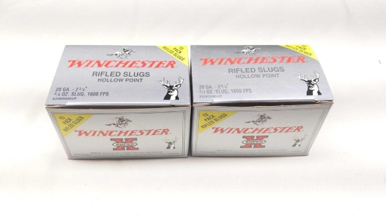 25 - Winchester Super X 20 Ga 2-3/4" 3/4oz Slugs
