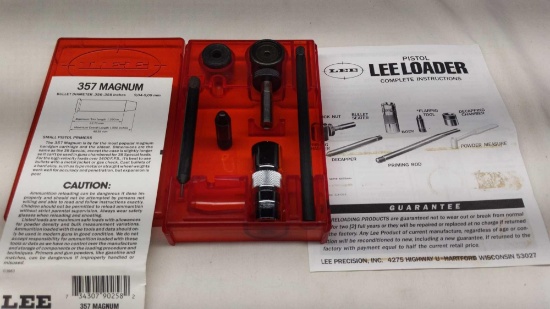 Lee 357 Pistol Lee Loader Reloading Kit minus Powder Measure
