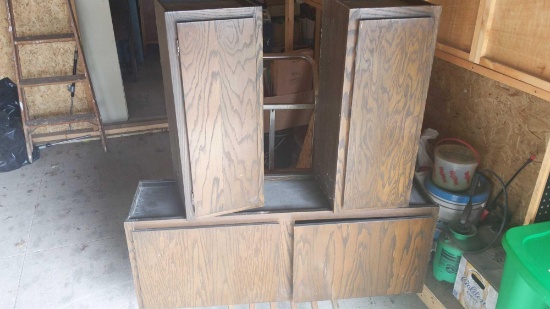 Cabinet Set 48"x12"x16" large & 2 - 11"x11"x30"