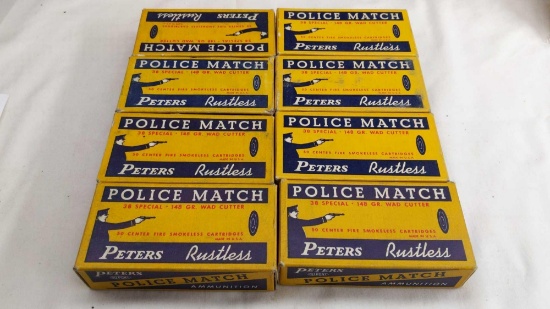 Police Match Peters 38 Special Boxes w/Cases Only - No Bullets
