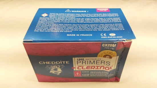 Cheddite 1000 CX2000 - 209 Shotshell Primers - Clerinox