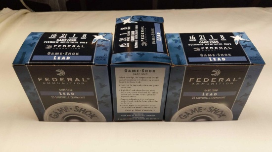 Federal 75 Round 16 Ga 2-3/4" 1oz 8 Shot Game Shok Lead Shotshells