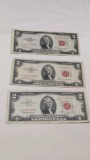 1953, 1953 C & 1963 Red Seal Two Dollar Bill (3)