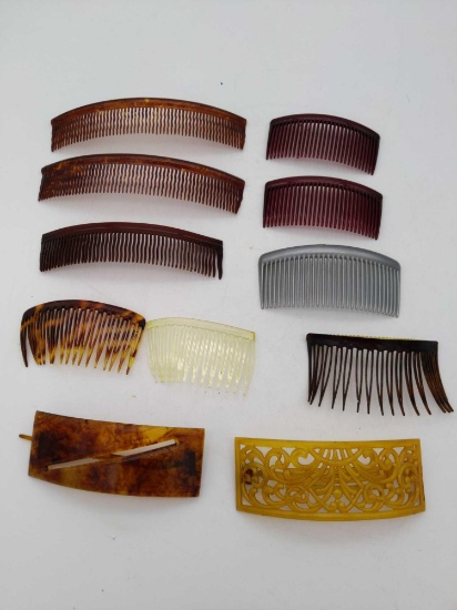 Vintage Hair Comb & Barrettes Lot