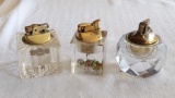 Glass & 2 Plastic Table Lighter Lot