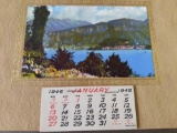 Drake's Service Station Mobile Gas Dexter,,Minn. Calendar 1946