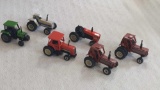2-Hesston 130-90, AC 8070 & 7045, DA 626 & Mitsubishi MT-300D 1/24 Tractors