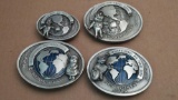 Intl. Pig Trade Show Commemorative Belt Buckle Lot 2-1982, 83 & 84