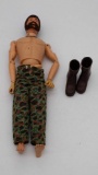 Vintage GI Joe Flocked Hair, Beard & Scar Figure