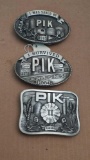 PIK (Payment In Kind) 1983,84&86 Belt Buckle Lot