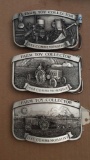 Farm Toy Collector 1983,84&85 Commemorative Belt Buckles