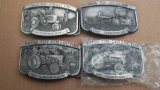 Farm Toy Collector 1986,87 & 2-1988 Commemorative Belt Buckle Lot