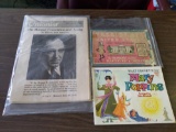 Mary Poppins music book , History tours Mr. Peanut Newspaper