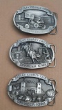 Clay County Fair - Spencer, IA 1987-1989 Commemorative Belt Buckle Lot