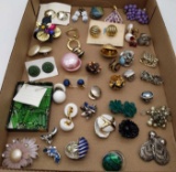 Clip on Earrings, Green Necklace wPpierced Earrings Lot