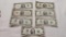 Silver Certificate 1957A, Red Seal $2 1928G & 5-$2 Bill lot (1976,2003 &09)