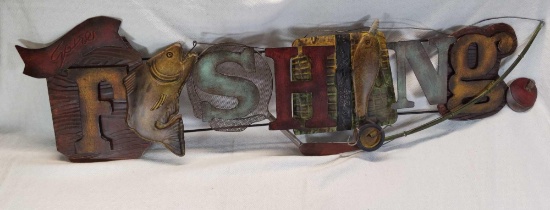 "Gone Fishing" Metal decor