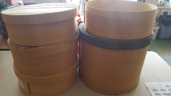 Wooden cheese boxes