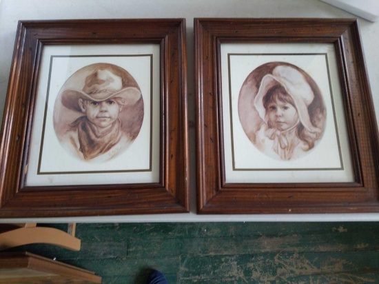 Little cowboy, prairie girl pictures 13x15