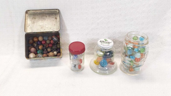 Clays, Jacks, Shooter & Marbles Lot