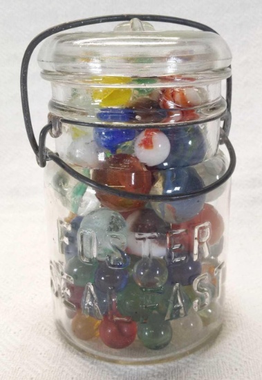 Marbles in Foster Sealfast jar