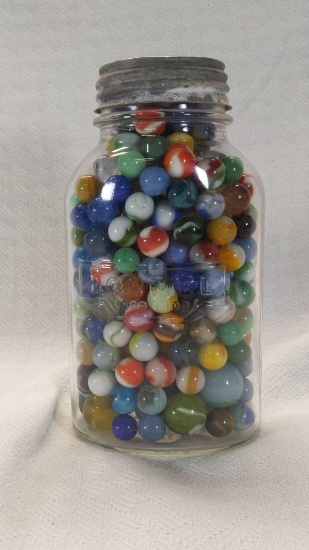 Marbles in Hormel Good Food Jar (pigs feet)