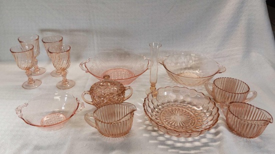 Pink - Depression Glassware Lot