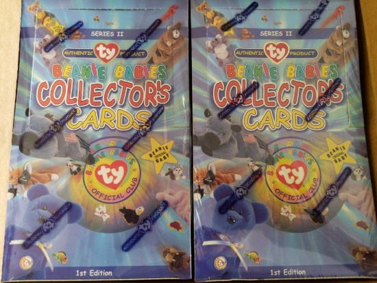 Six Unopened Beanie Baby cards series 2- 1st edition lot
