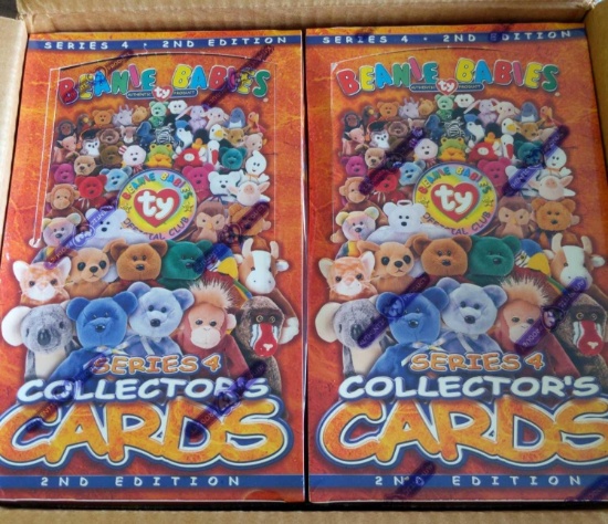 Six unopened boxes Beanie Baby cards series 4- 2nd edition lot