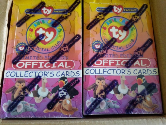 Six Unopened Boxes Beanie Baby cards limited edition lot