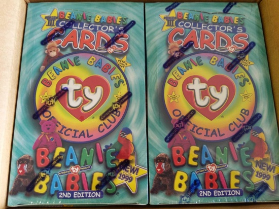 Six Unopened Boxes Beanie Baby cards 2nd edition lot