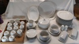 Southwicke porcelain china - 14 Plates 13 cups & saucers & 9 serving pieces