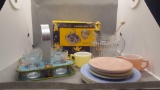 Little Deb lemonade server with misc dishes