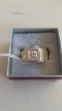 Mens 14k ring size 12 with diamond - 20.5 grams