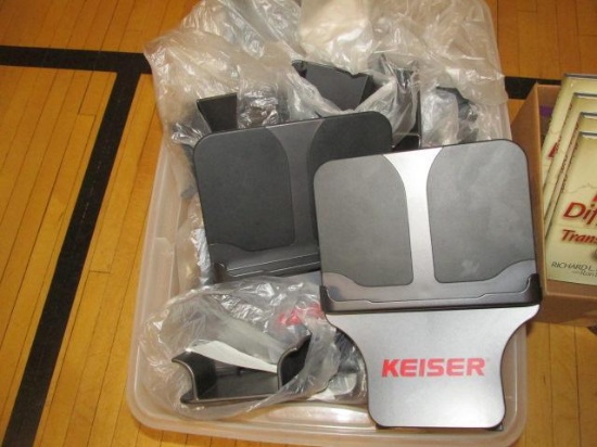 Keiser book/magazine holder on exercise equipment