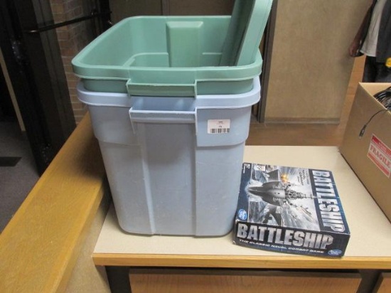 Battleship game with totes - one top