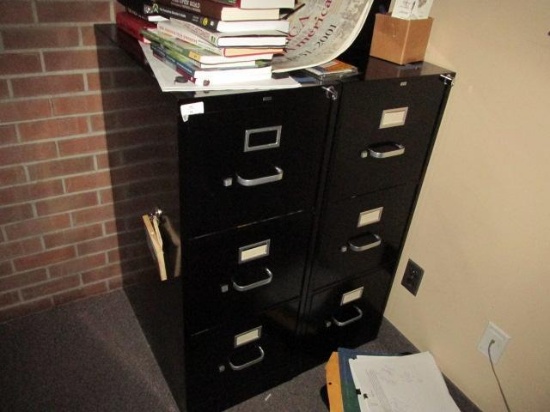 3 Drwer file cabinets - pair