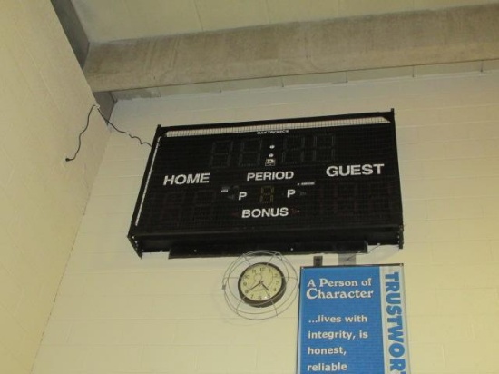 Dakota All sport score board - you remove - mounted very high. Bring resources to safely remove.