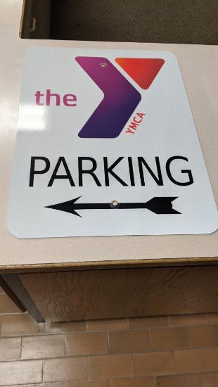 the Y Parking arrow sign - 18"x24"