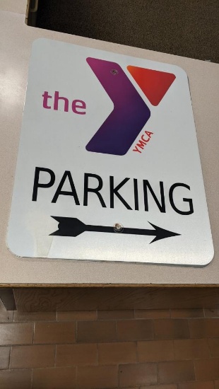 the Y Parking arrow sign - 18"x24"