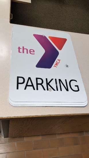 the Y Parking arrow sign - 18"x24"