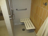 Wall mounted shower bench 21