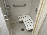 Wall mounted shower bench 21