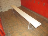 8' Fiberglass Floor Mounted Bench