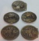 Professional Rodeo Company belt buckles lot of 5