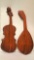 STRING INSTRUMENT WALL PLAQUES Mid Century Set of 2