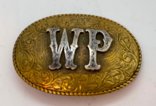 "WP" Crumrine belt buckle